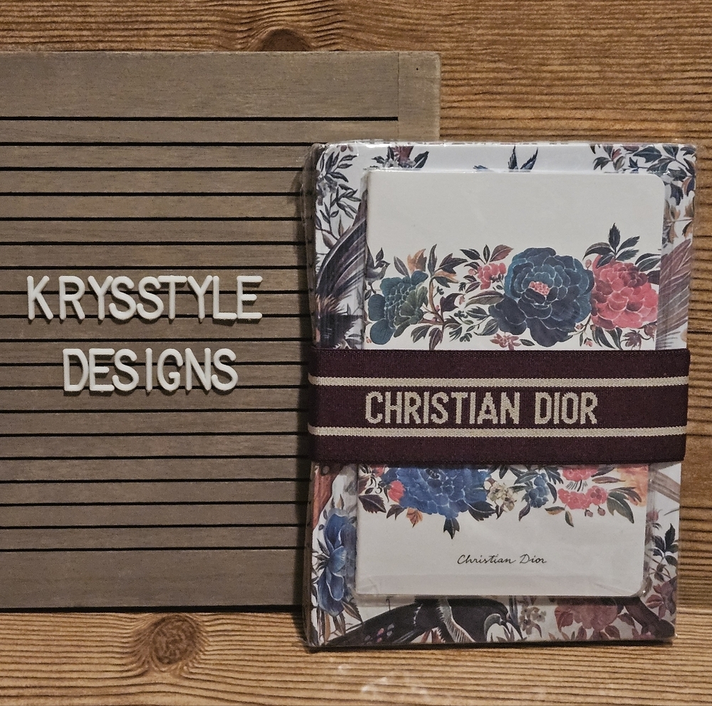 Christian Dior floral notebook set GWP NEW